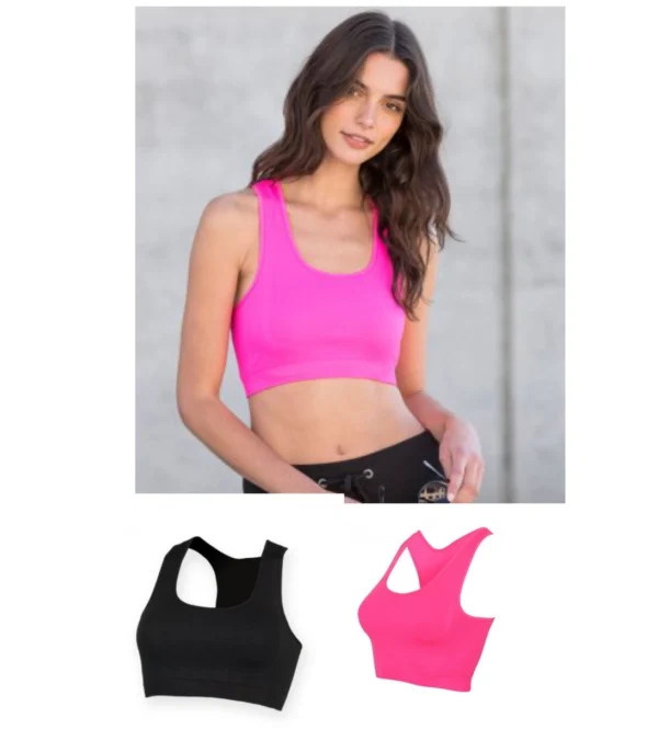 ST235 SF Ladies Work Out Cropped Top